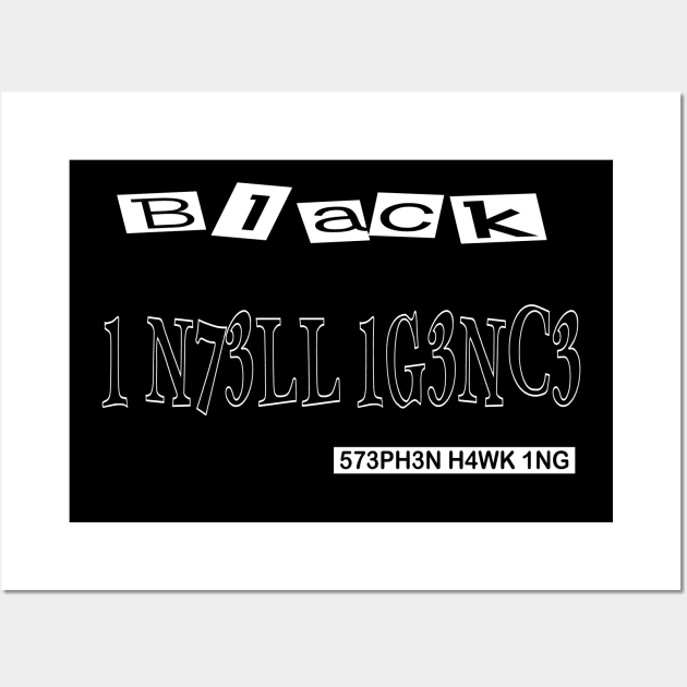 Black Intelligence Wall Art by Zoska design